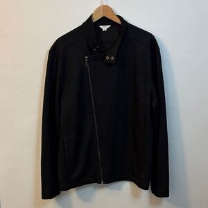 Calvin Klein Asymmetrical Zip Moto Men’s Jacket Charcoal Grey Size XL Slim Fit